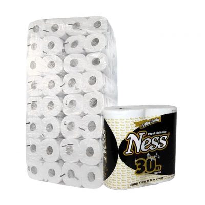 Fardo Papel Higiênico Ness Folha Dupla com 64 rolos