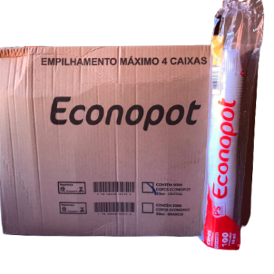 Copo Descartável Para Café Econopot 50ml Caixa Com 5000 Unidades
