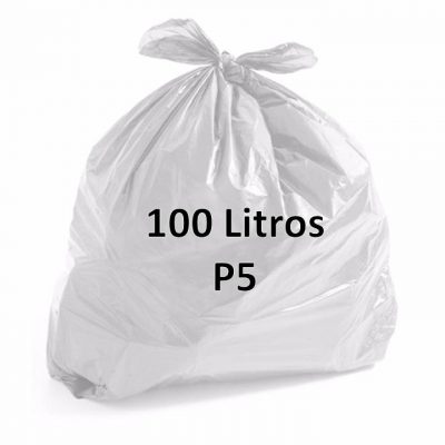 Saco de Lixo 100 Litros Branco P5 Fardo 100 Unidades
