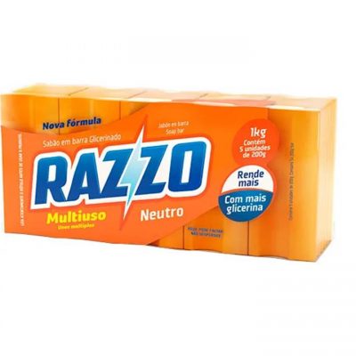 Sabão em Barra Neutro Razzo 5x200g