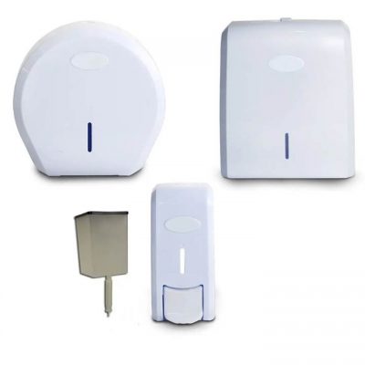 Kit Nobre New - Saboneteira + Toalheiro + Dispenser Rolão