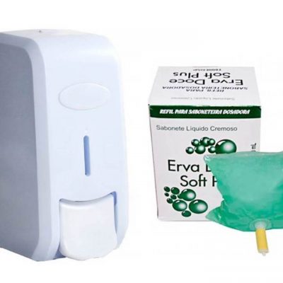 Saboneteira Nobre New + Refil de Sabonete Líquido Erva Doce 800ml - Trilha