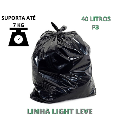 Saco de Lixo Leve EMBALAC 40 Litros C/100 – 55X55