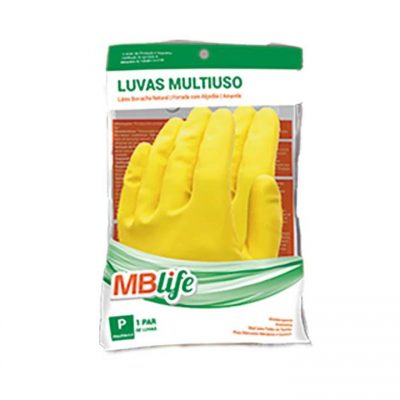 Luva de Látex Amarela Medix MBLIFE / Tamanho M